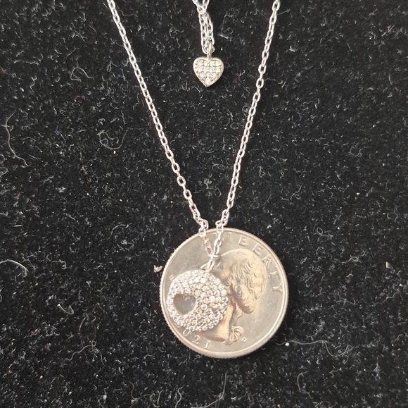 .925 Sterling Silver Double Necklace Brand new - Picture 3 of 5